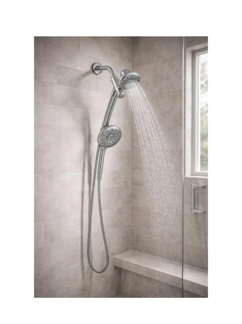 Kohler Dual-Head Chrome Shower System with Handheld Spray